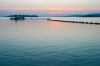 Italien, Umbrien, Passignano sul Trasimeno: Sonnenuntergang ber dem Trasimenischen See