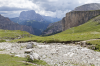 Italien, Sdtirol, Dolomiten: Schlechtes Wetter kndigt sich an zwischen Nivesscharte und  der Puezhtte
