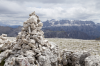 Italien, Sdtirol, Dolomiten: Ein Steinmnnchen auf der Nivesscharte