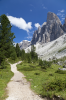 Italien, Sdtirol, Dolomiten: Der malerische Adolf-Munkel Weg fhrt den Wanderer an den imposanten Geislerspitzen  vorbei