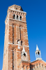 Venedig, Veneto, Italien: Der Kirchturm der Santa Maria dei Frari in der Morgensonne