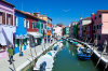 Burano, Veneto, Italien: Die typischen farbenfrohen Huser der Insel an der Fondamenta di Cavanella