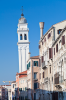 Venedig, Veneto, Italien: Der schiefe Kirchturm der Chiesa di San Giorgio dei Greci